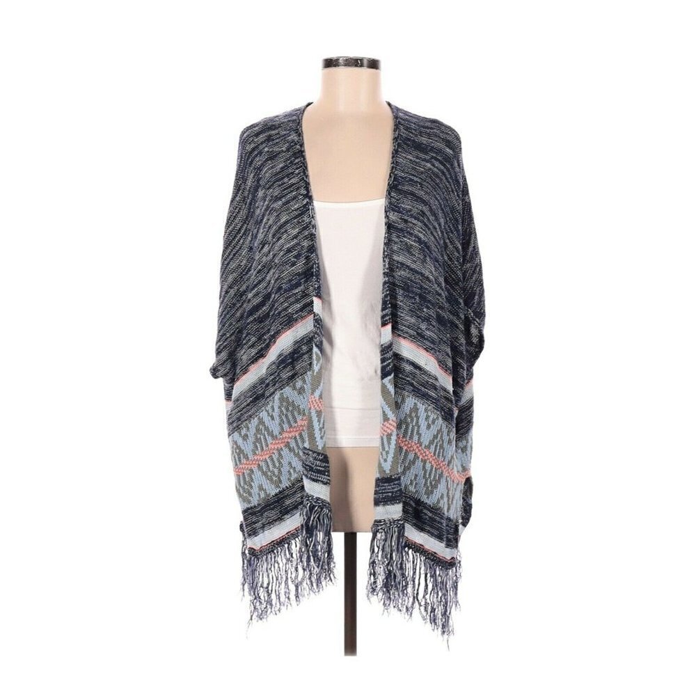 Altar'd State Open‎ Kimono Fringe Boho Festival Aztec Sweater Cardigan Small S
